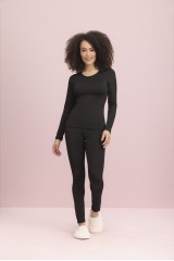 BLUSA MANGA LONGA TÉRMICA PRETA