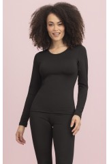 BLUSA MANGA LONGA TÉRMICA PRETA