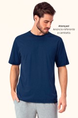 Blusa Manga Curta Azul Marinho