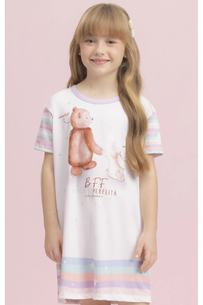 CAMISETÃO COMFY COM SAQUINHO INFANTIL