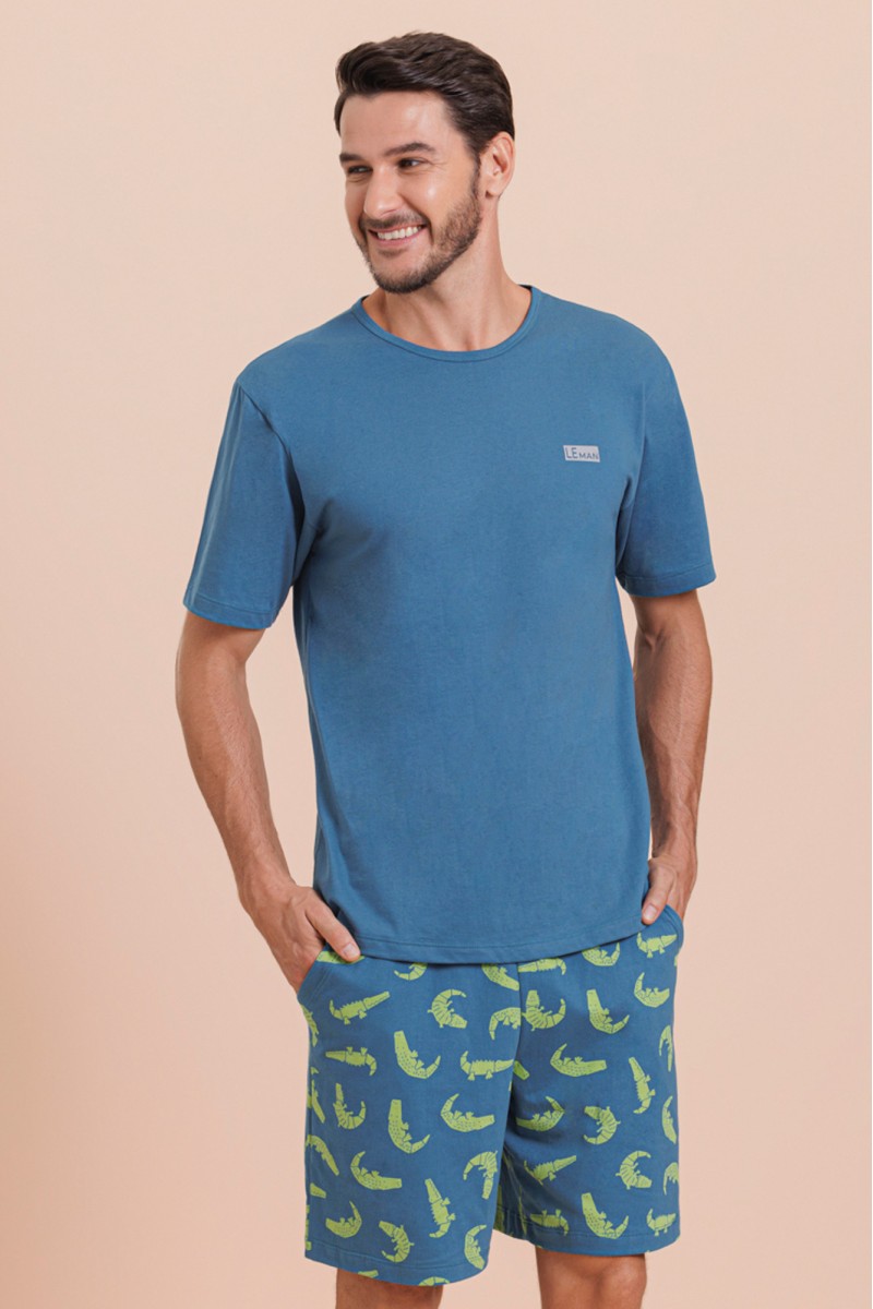 Pijama Curto Masculino Adulto