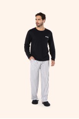 Pijama longa de 100% algodão