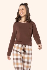Pijama manga longa