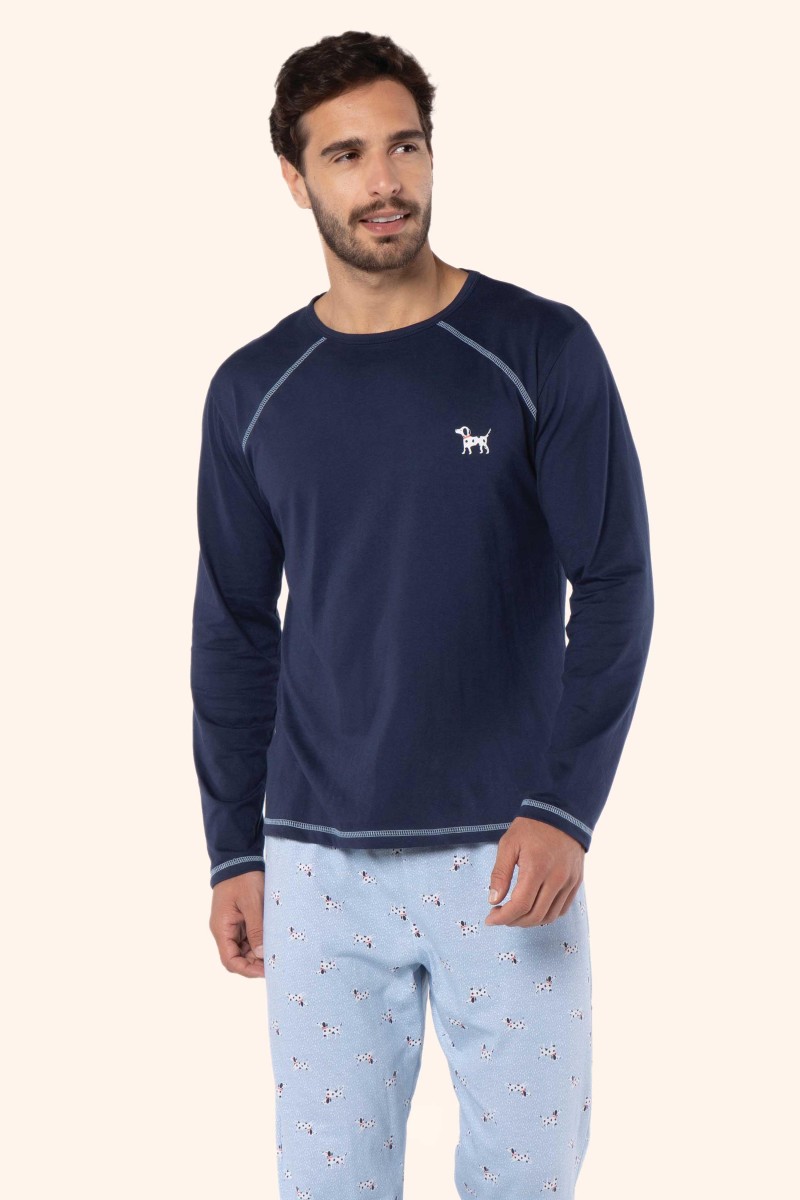 Pijama manga longa