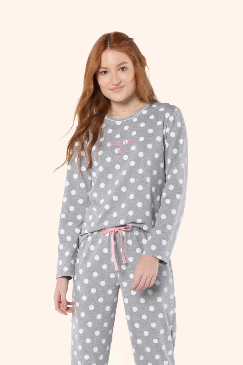 Pijama manga longa