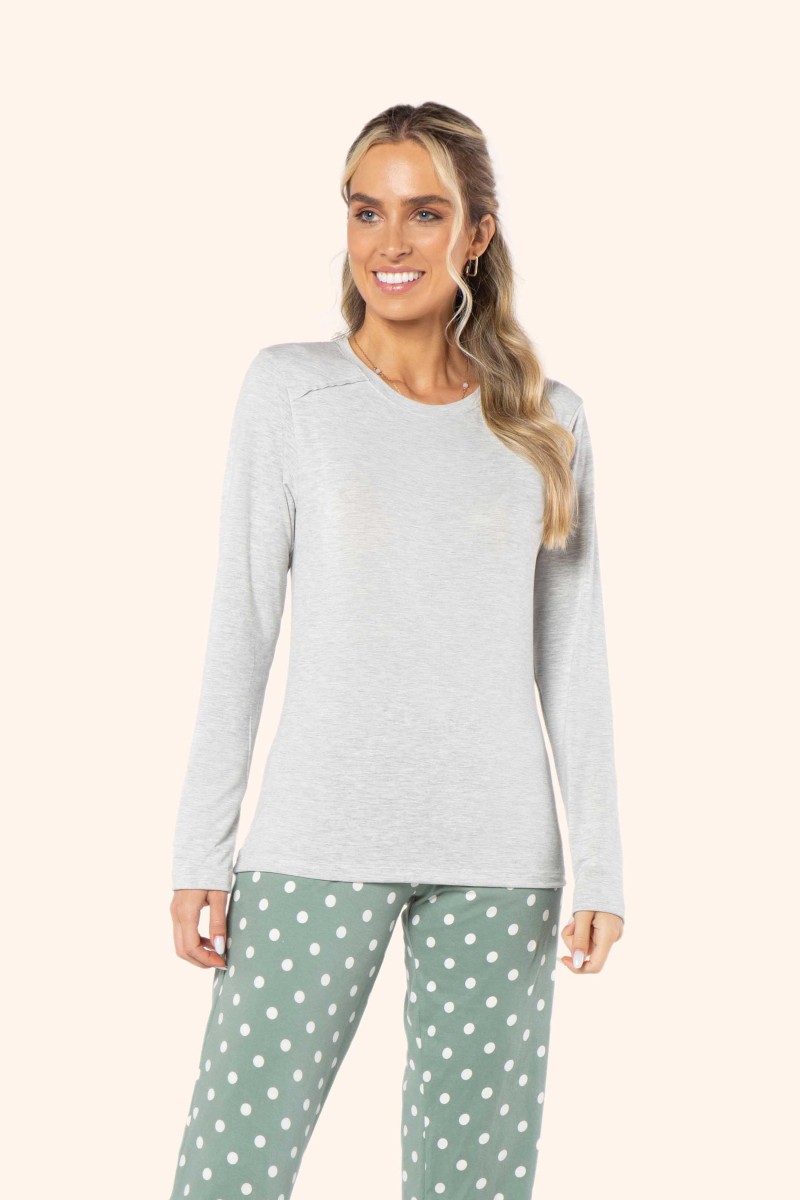 Pijama manga longa