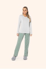 Pijama manga longa