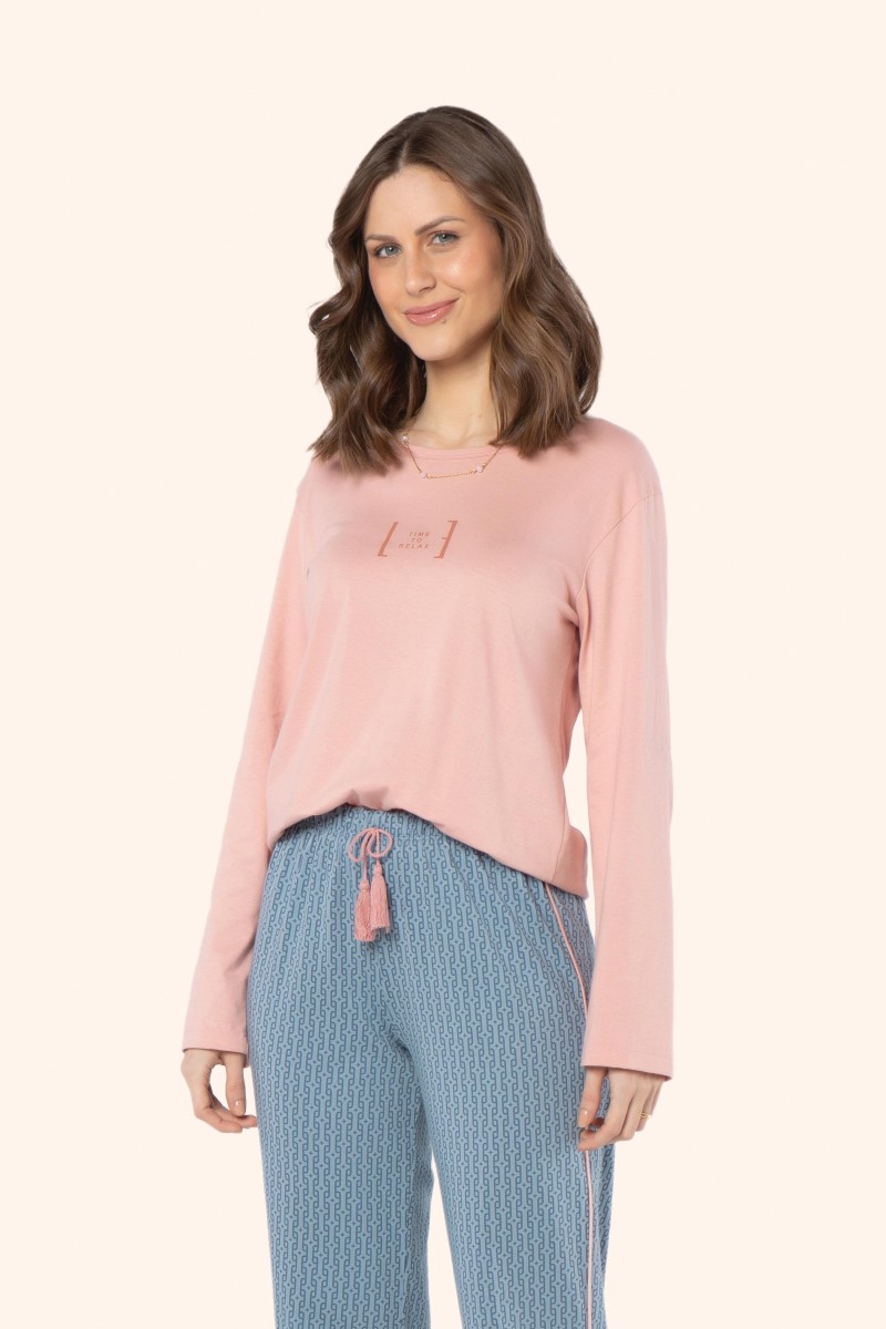 Pijama manga longa