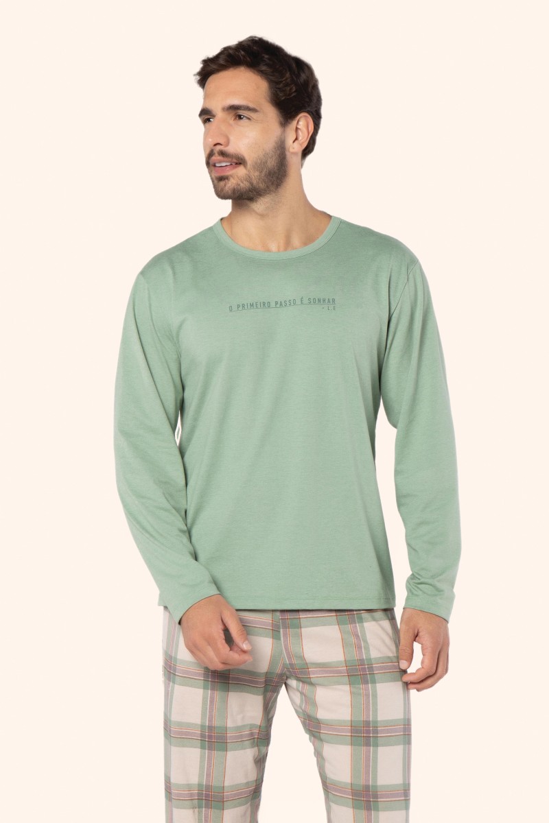 Pijama manga longa