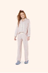 Pijama manga longa aberto