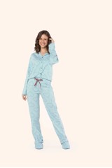 Pijama manga longa aberto