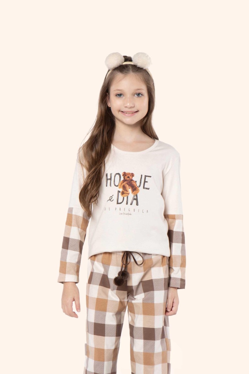 Pijama manga longa infantil