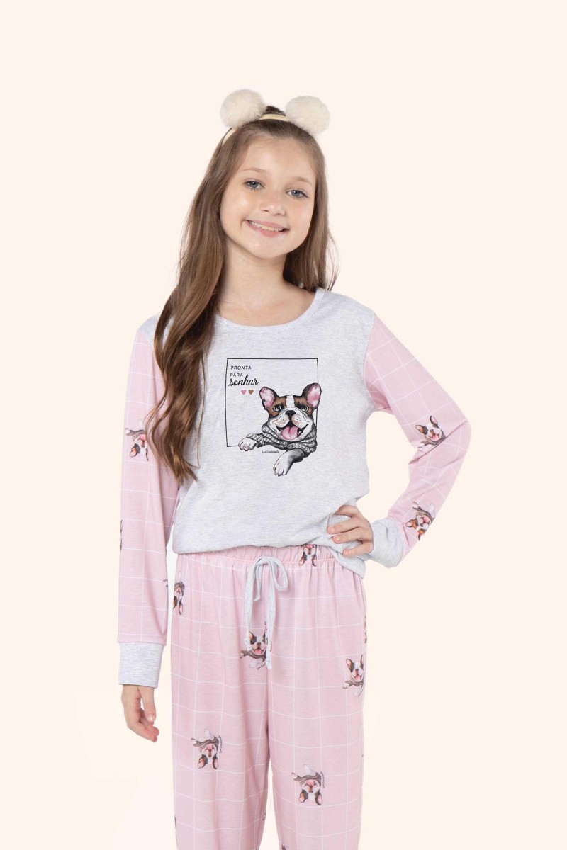 Pijama manga longa infantil