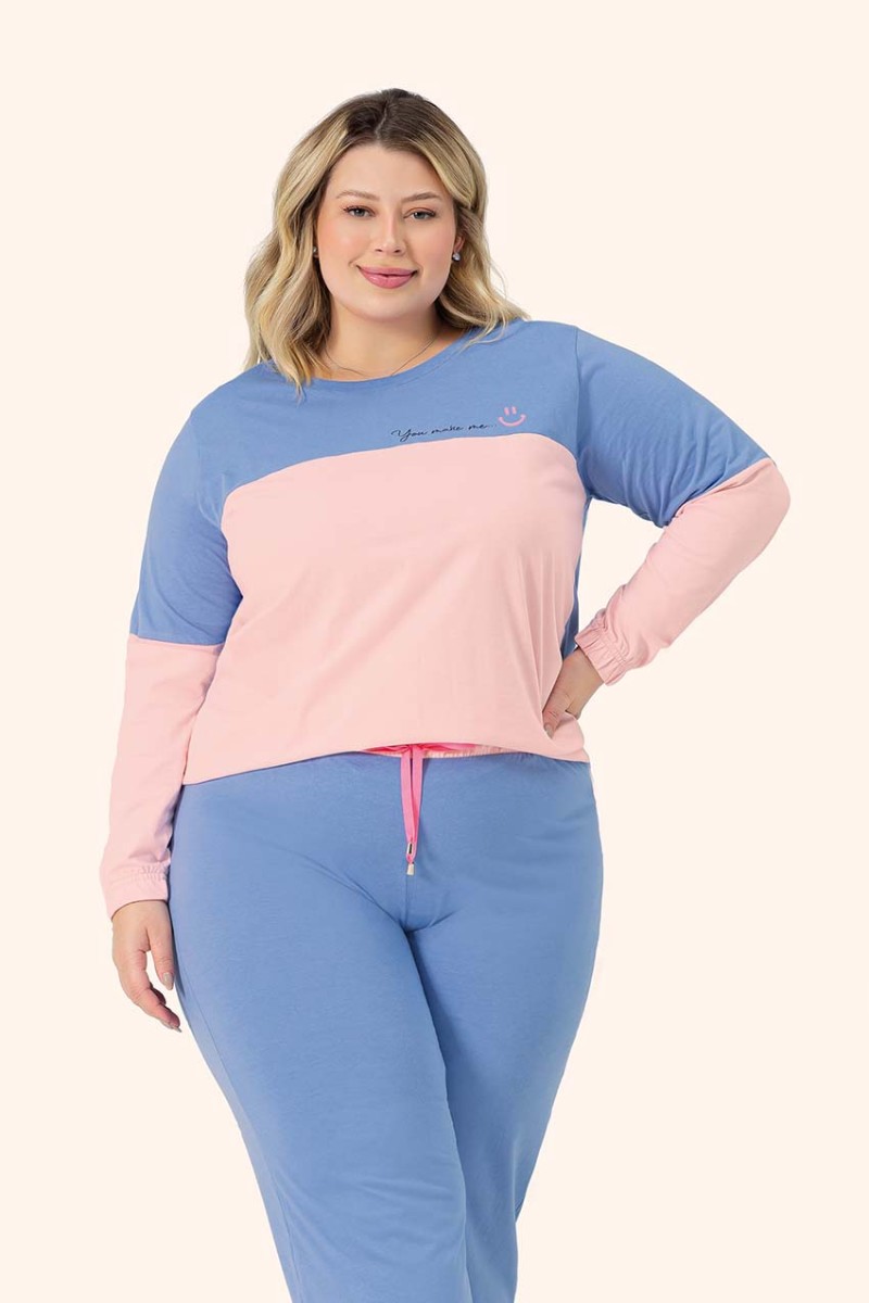 pijama manga longa