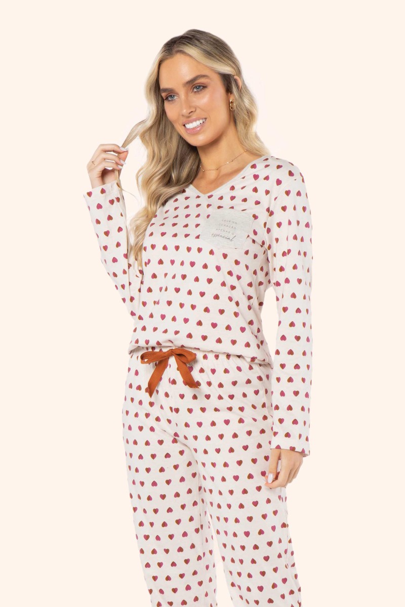 pijama manga longa