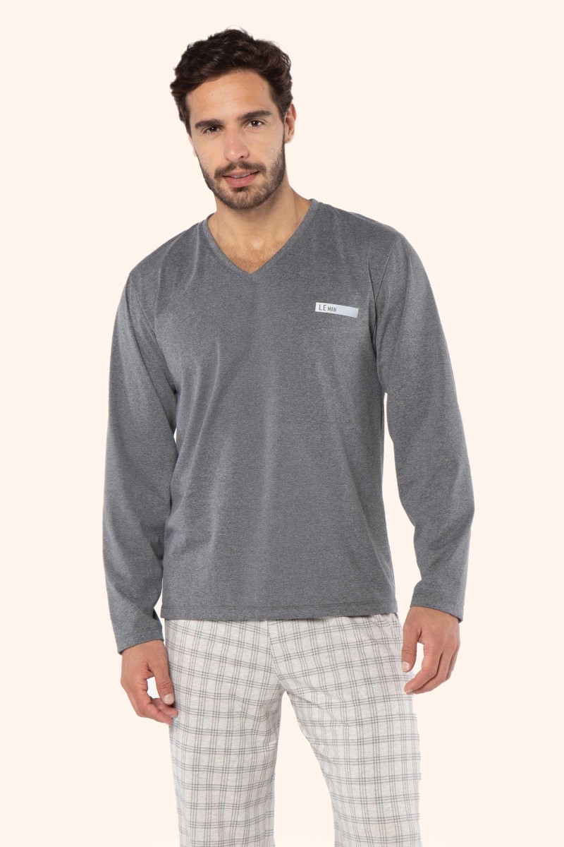 pijama manga longa