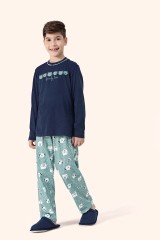 pijama manga longo juvenil