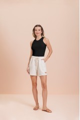 Short Avulso Feminino Adulto Linho