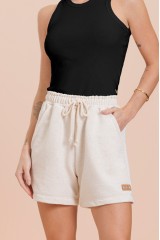 Short Avulso Feminino Adulto Linho