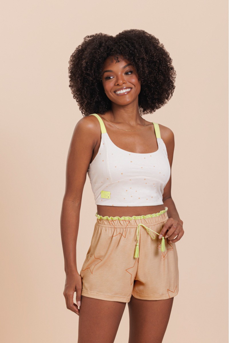 Short Doll Cropped Alça Adulto